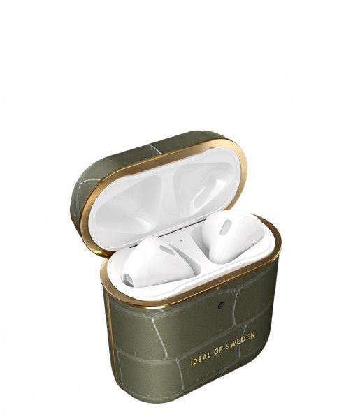 iDeal of Sweden  AirPods Case PU 1st and 2nd Generation Khaki Croco (IDAPCAW21-327)