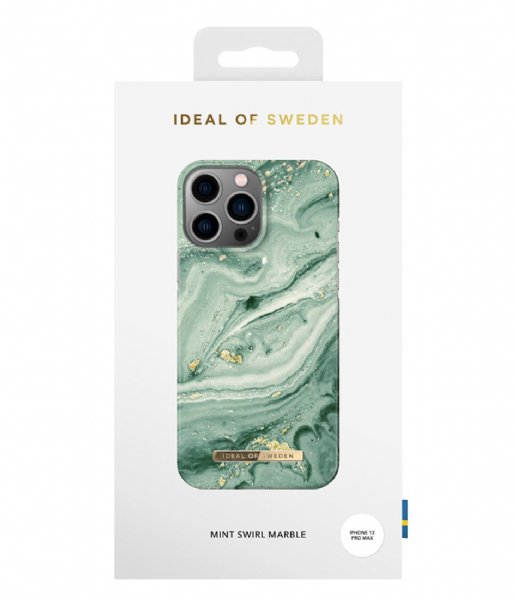 iDeal of Sweden  Fashion Case iPhone 13 Pro Max Mint Swirl Marble (258)