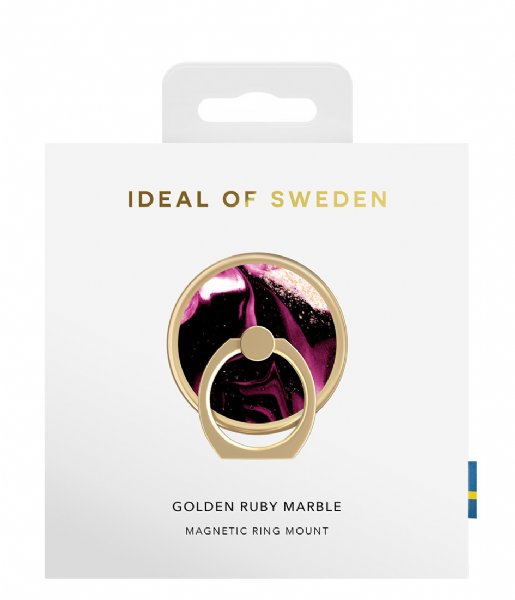 iDeal of Sweden  Magnetic Ring Mount Print Universal Golden Ruby Marble (IDMRMAW21-319)