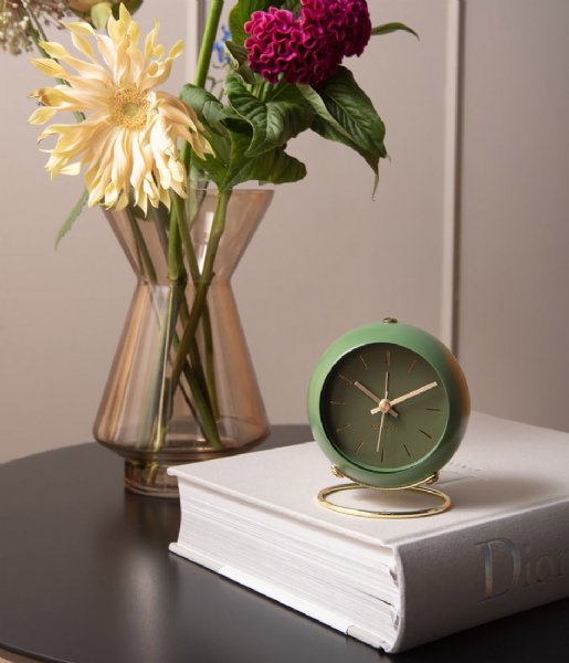Karlsson  Alarm clock Globe Design Armando Breeveld moss green (KA5833GR)