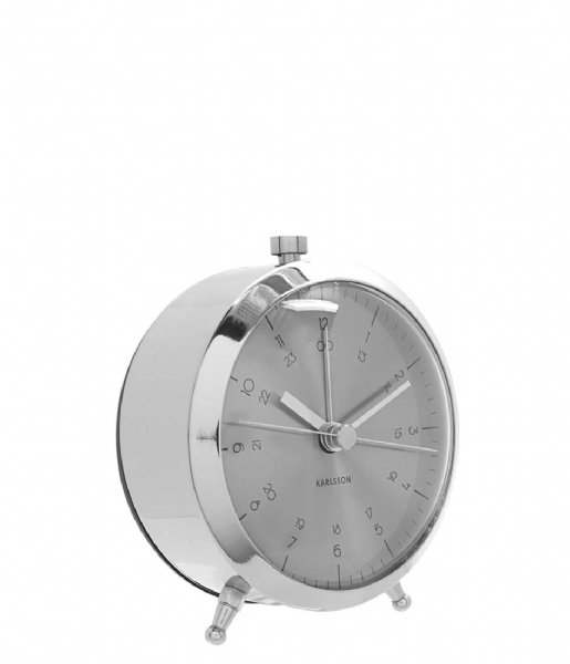 Karlsson  Alarm clock Button BOX32 Design brushed steel (KA5599SI)