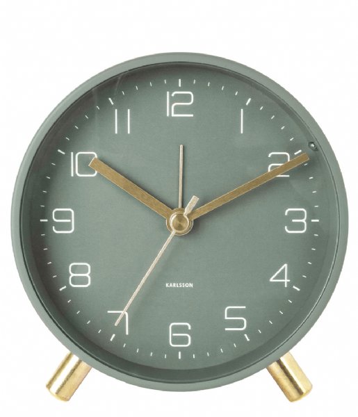 Karlsson  Alarm clock Lofty metal matt D. 11cm Green (KA5752GR)