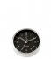 KarlssonAlarm clock Tinge black dial Design Armando Breeveld brushed steel white dial (KA5845SI)