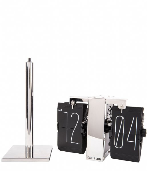 Karlsson  Flip clock No Case Mini chrome stand Black (KA5758BK)