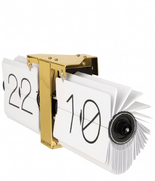 Karlsson  Flip clock No Case White brass stand (KA5601WH)