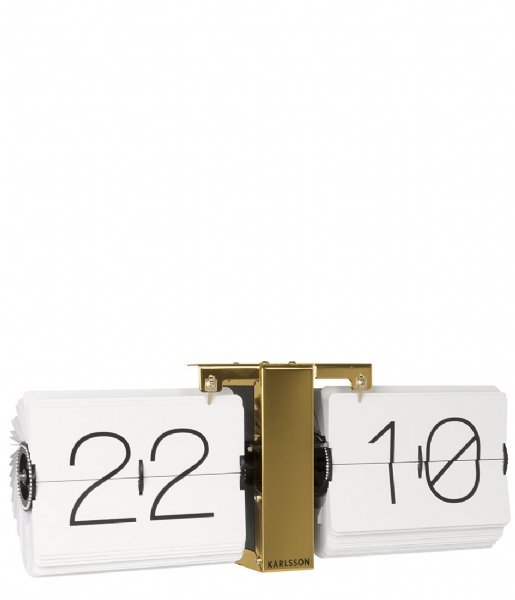 Karlsson  Flip clock No Case White brass stand (KA5601WH)