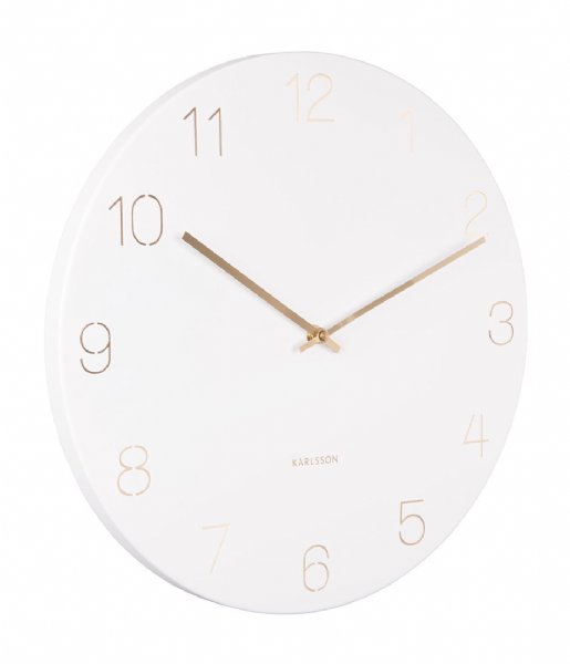 Karlsson  Wall clock Charm engraved numbers White (KA5762WH)
