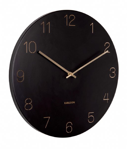 Karlsson  Wall clock Charm engraved numbers Black (KA5762BK)