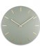 KarlssonWall clock Charm steel with gold battons Jungle Green (KA5716DG)