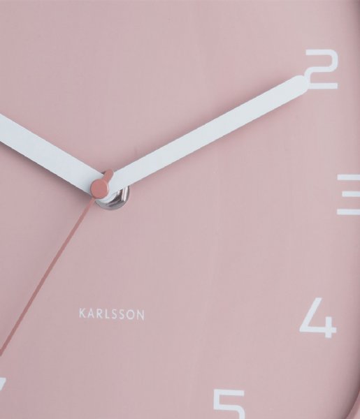Karlsson  Wall clock Doubler rubberized white Faded pink (KA5831PI)