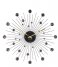 KarlssonWall clock Sunburst crystal large Black (KA4859BK)