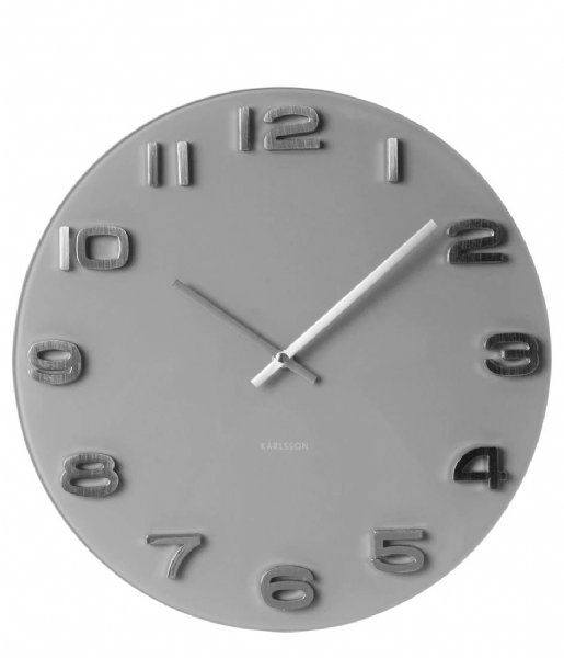 Karlsson  Wall clock Vintage round glass Grey (KA5489GY)