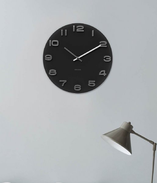 Karlsson  Wall clock Vintage round glass Black (KA4401)