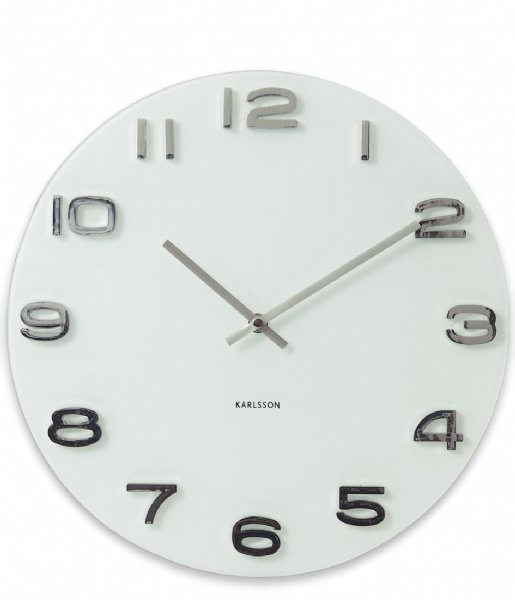 Karlsson  Wall clock Vintage round glass White (KA4402)