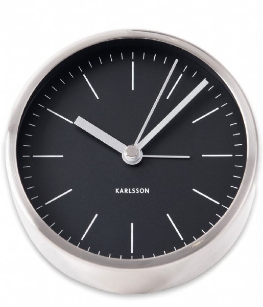 Karlsson  Alarm Clock Minimal Nickel Case Black (KA5715BK)