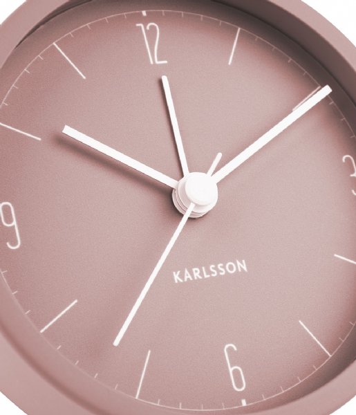 Karlsson  Alarm Clock Numbers and Lines Iron Matt Faded Pink (KA5736PI)