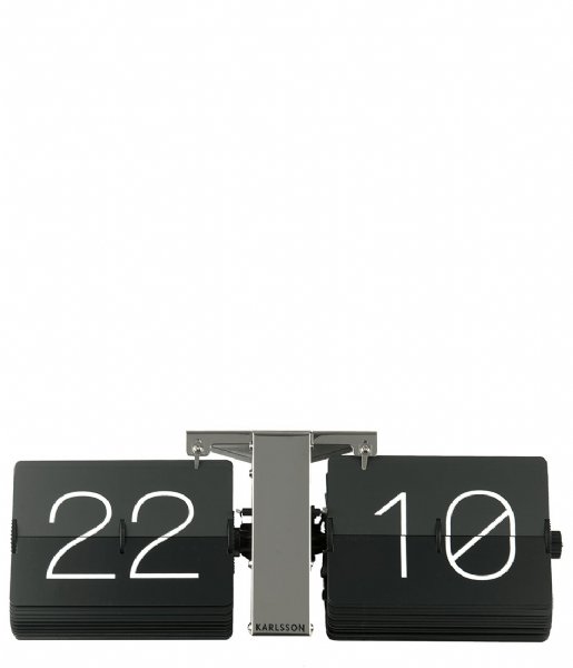 Karlsson  Flip Clock No Case Chrome Stand Black (KA5601BK)