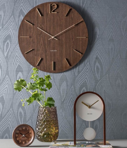 Karlsson  Table Clock Smart Pendulum Dark Wood (KA5705DW)