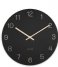 KarlssonWall Clock Charm Engraved Numbers Small Black (KA5788BK)