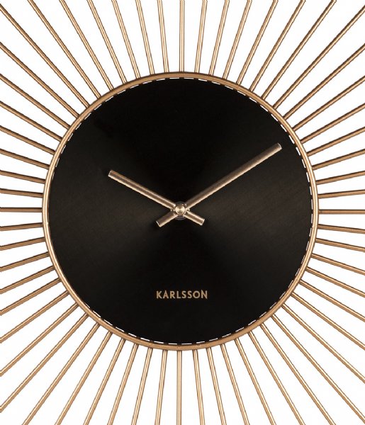 Karlsson  Wall Clock Extreme Peony Steel Gold (KA5819)