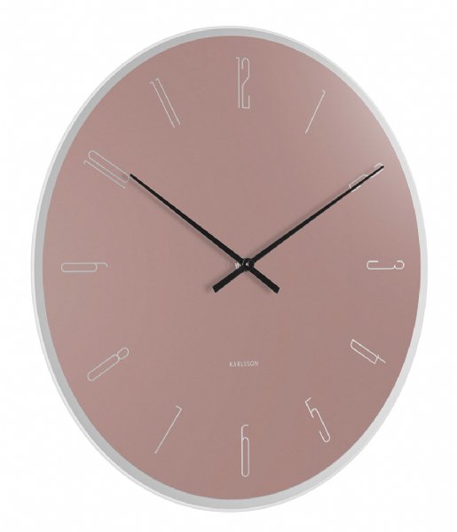 Karlsson  Wall Clock Mirror Numbers Glass Pink (KA5800PI)