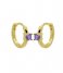 Karma  Solid Zirconia 12mm Lavender Goldplated Zilver Goldplated