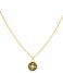KarmaKarma Necklace Diamond Disc Gold colored Gold colored black (T226B)