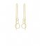 KarmaKarma Pull Through Triple Open Circle Zilver Goldplated (M2284)