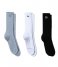 Lacoste  2G1C Socks 1121 Silver Chine White-Black (P0F)