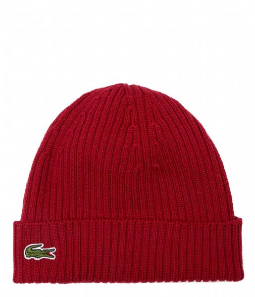 Lacoste Huer 2G4B Knitted Cap 07 Bordeaux (476) The Green