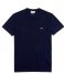 Lacoste  1Ht1 Mens Tee-Shirt 06 Navy Blue (166)