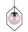 Leitmotiv Hængende lampe Pendant lamp Diamond Framed glass Pink (LM1884PI)