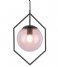Leitmotiv Hængende lampe Pendant lamp Diamond Framed glass Pink (LM1884PI)