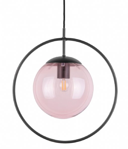 Leitmotiv Hængende lampe Pendant lamp Round Framed Pink glass (LM1885PI)