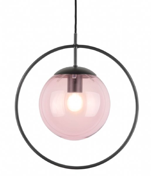Leitmotiv Hængende lampe Pendant lamp Round Framed Pink glass (LM1885PI)