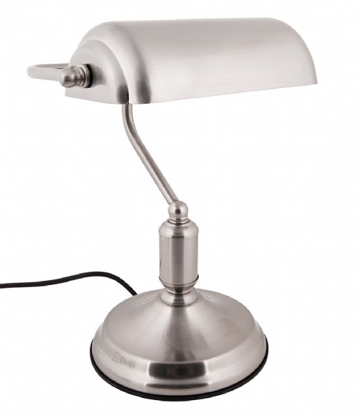 Leitmotiv Bordlampe Table lamp Bank iron Iron nickel (LM1890SI)