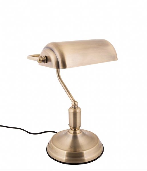 Leitmotiv Bordlampe Table lamp Bank iron antique gold plated (LM1890GD)