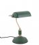 Leitmotiv Bordlampe Table lamp Bank iron green with antique gold plated (LM1890GR)
