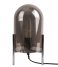 Leitmotiv Bordlampe Table lamp Glass Bell grey chrome frame Chrome (LM1979GY)
