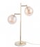 Leitmotiv Bordlampe Table lamp Shimmer amber glass shades Brass (LM1913GD)