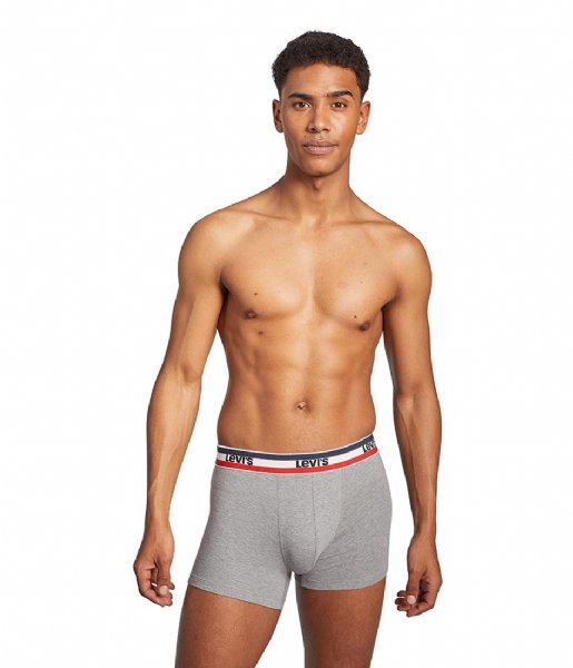 Levi's  Giftbox Iconic Cotton Wb Boxer Brief 3-Pack Navy Grey (001)