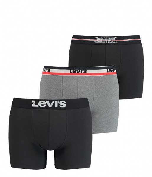 Levi's  Giftbox Logo Boxer Brief 3P Black (002)