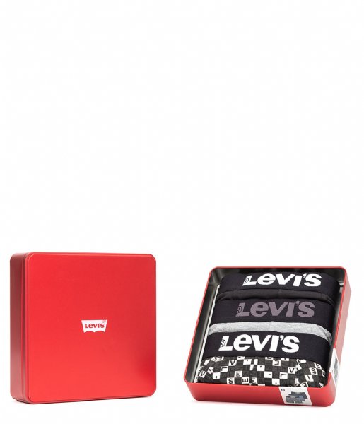 Levi's  Giftbox Logo Aop Boxer Brief 3P Black (002)