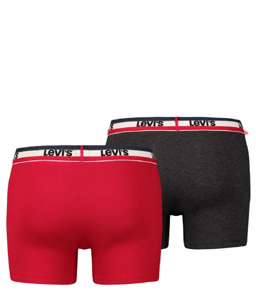 Levi's  Sprtswr Logo Boxer Brief 2-Pack Red / Black (786)