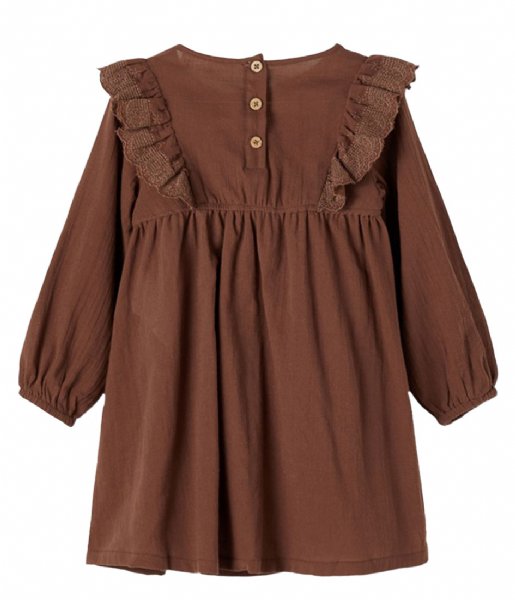 Lil Atelier  Solange Long Sleeve Dress Lil Chestnut (3736410)