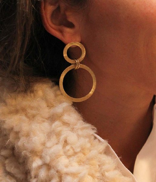 LOTT Gioielli  Earring Eslie Thick Round Satin Gold