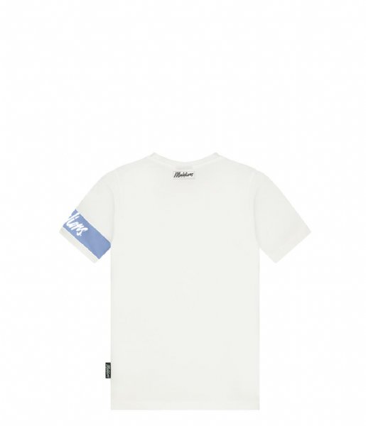Malelions  Junior Captain T-Shirt Off-White/Vista Blue (339)