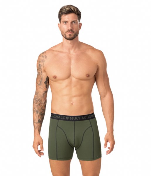Muchachomalo  Boxer Solid 2-Pack Navy Green