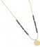 My Jewellery  Ketting bedel & black onyx goudkleurig (1200)