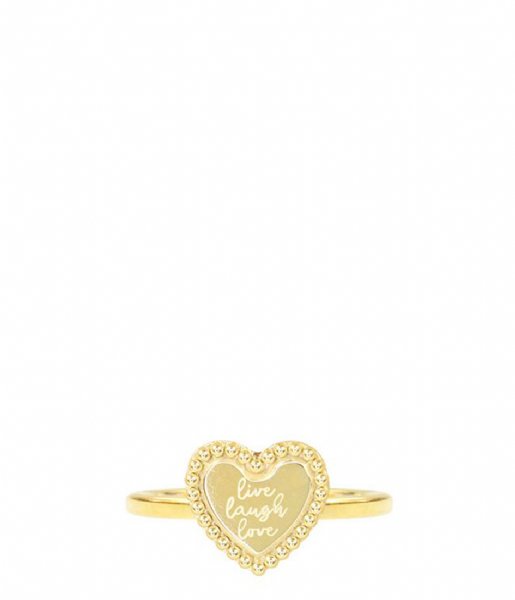 My Jewellery  Custom Ring Live Laugh Love goud (1200)